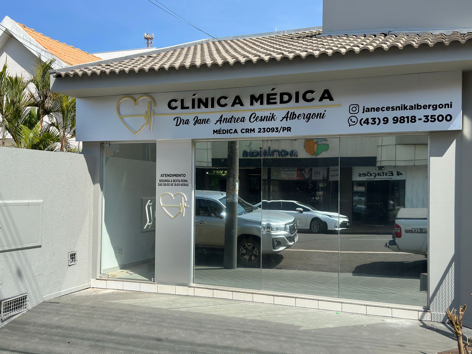 Fachada da Clínica Médica Dra. Jane Andréa Cesnik Albergoni